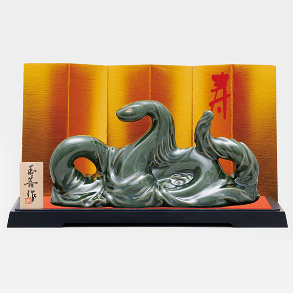 開運の干支 本青磁（特大）