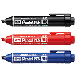 ペンティ オリジナル PENTI 取扱終了｜ぺんてる ノック式ハンディ Pental PEN（平芯 太字）｜77070