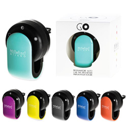 Millefiori カーエアフレッシュナーgo 車用フレグランス 色指定可 商品詳細 ノベルティ 販促品 各種記念品の専門店 ギフトイット ノベルティー