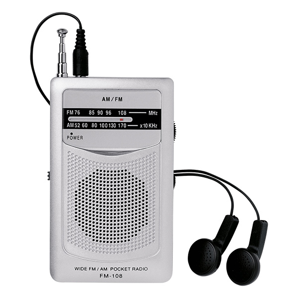 防災グッズにオススメのワイドFM機能搭載 AM・FMポケットラジオ