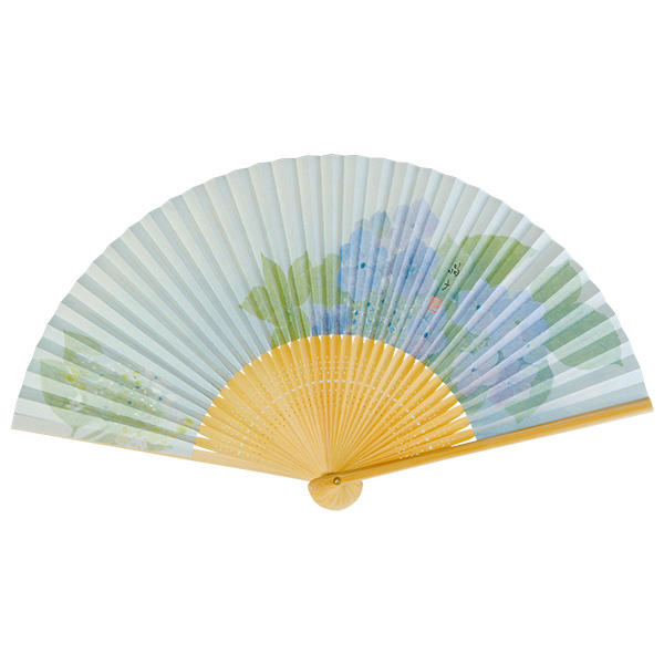 紫陽花　扇子