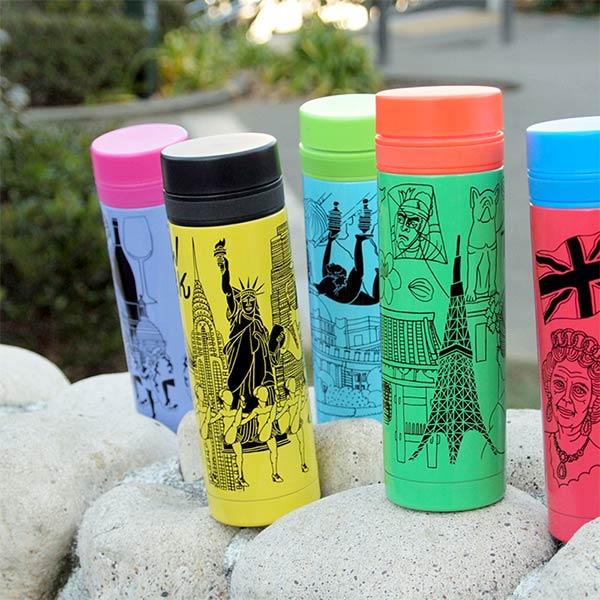 真空ステンレスボトル 海外アート AY010 250ml|100130|商品 真空ステンレスボトル 海外アート AY010 250ml|100130|商品
