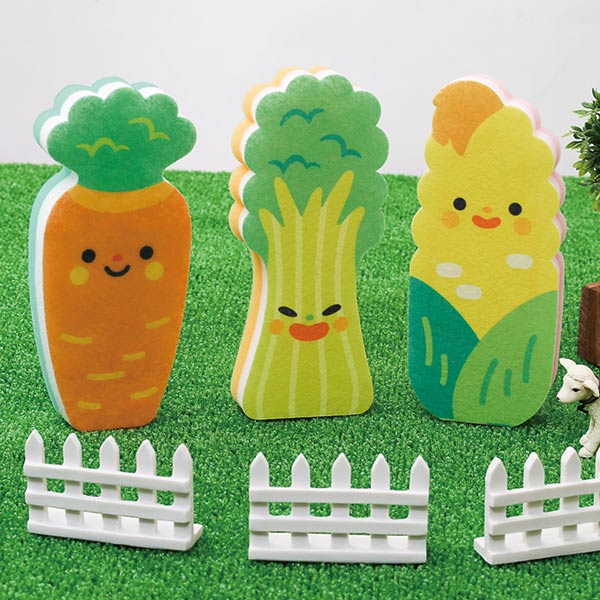 底まで洗える！野菜さんロングスポンジ