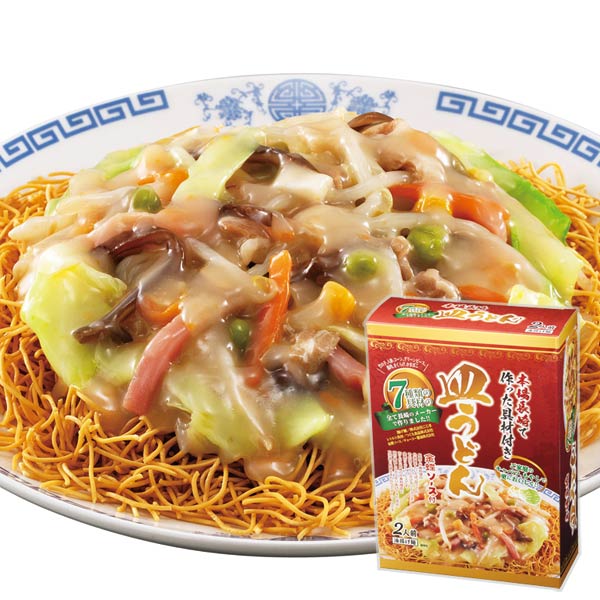 本場長崎で作った7種の具材付皿うどん2食入