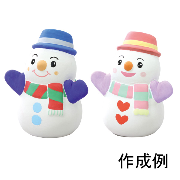 おえかき陶器貯金箱 ゆきだるま