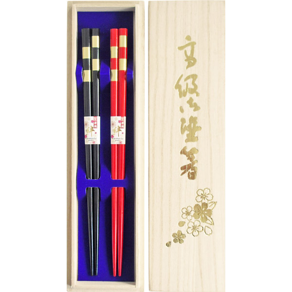 塗箸 金市松 2膳桐箱入