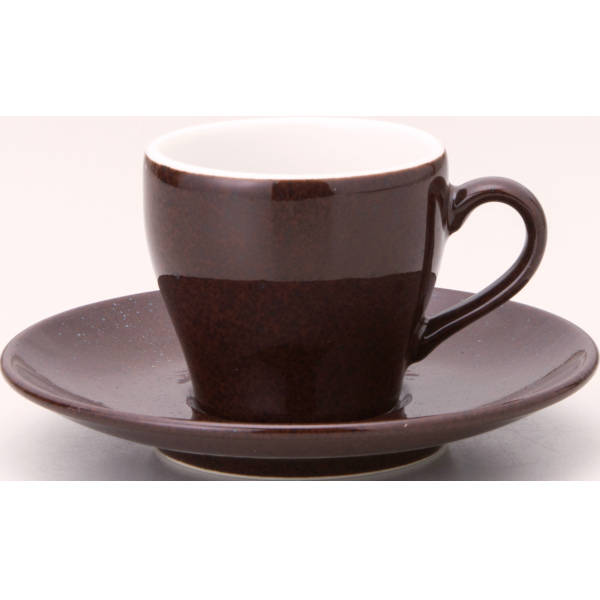ユーラシア エスプレッソカップ＆ソーサー 栗梅茶