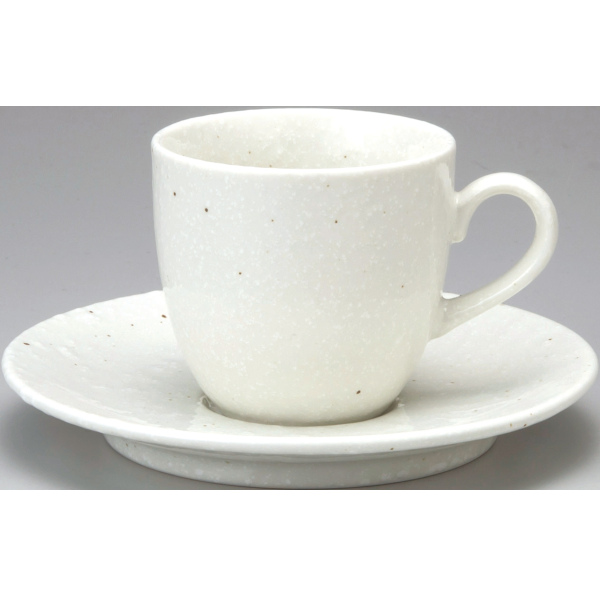 ベーシック 粉引 コーヒーカップ＆ソーサー