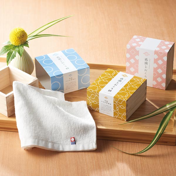 取扱終了｜枡型木箱入 今治ハンドタオル 感謝をおくり枡｜105771｜商品