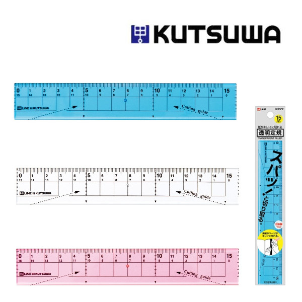 紙が切れる透明定規15cm