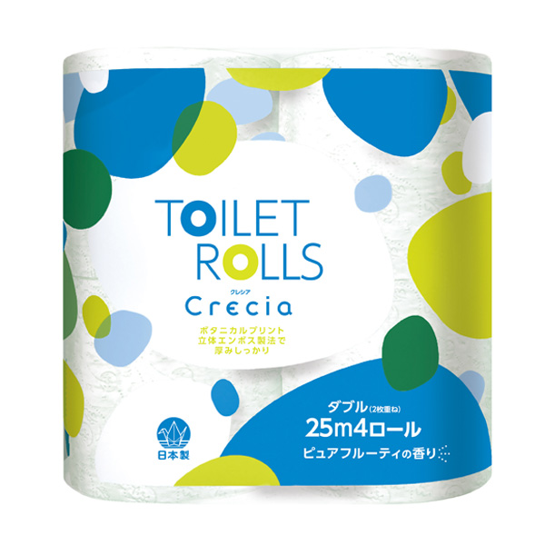クレシアトイレットロール4ロールダブル（25m）