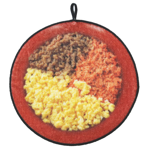 日本食い道楽どんぶりタオル　三色丼