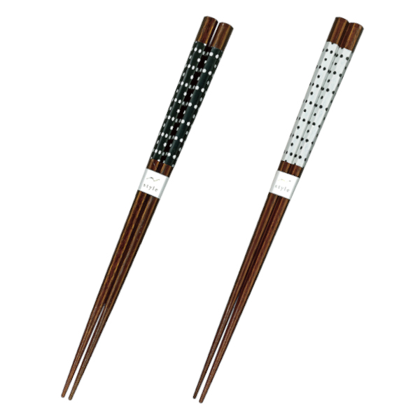 食洗箸 六角 モノクローム 225mm