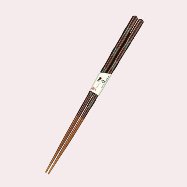 食洗ロング箸 無双 茶 250mm