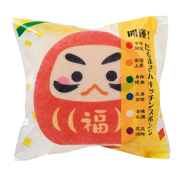 開運！だるまさんキッチンスポンジ