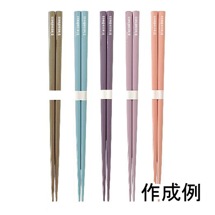 オリジナル名入れ箸1膳　アースカラー