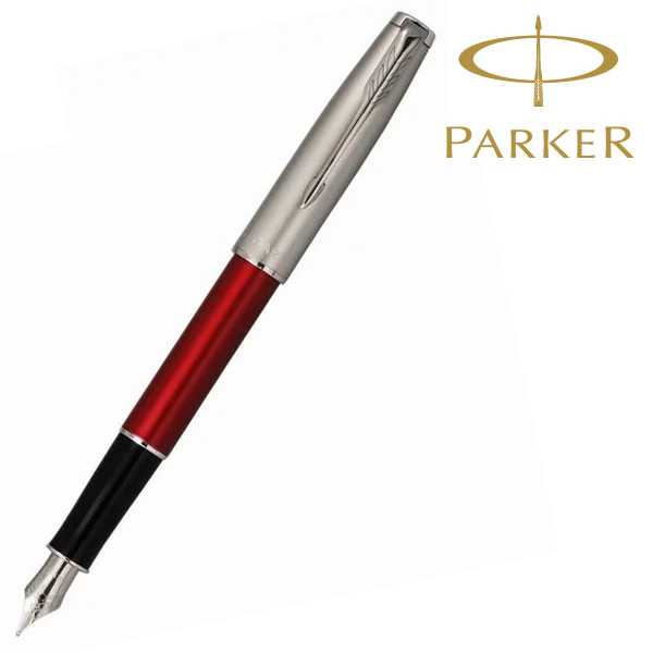 PARKER（パーカー）ソネット レッド＆サンドブラストCT 万年筆 ステンレスペン先