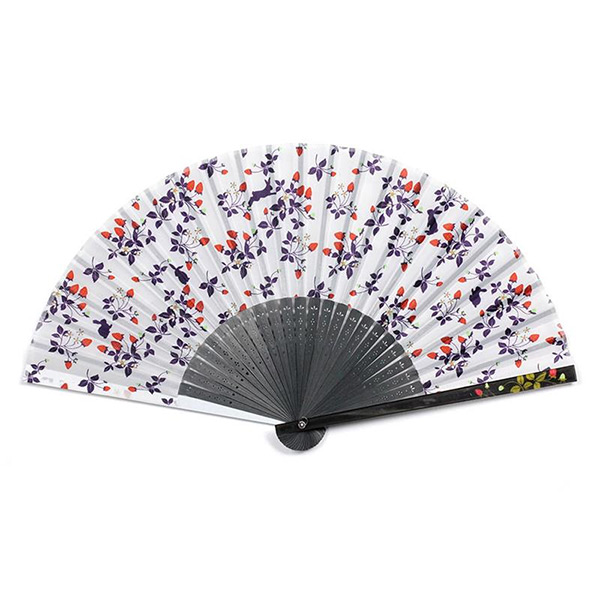 布貼扇子70型25間　いちごうさぎ