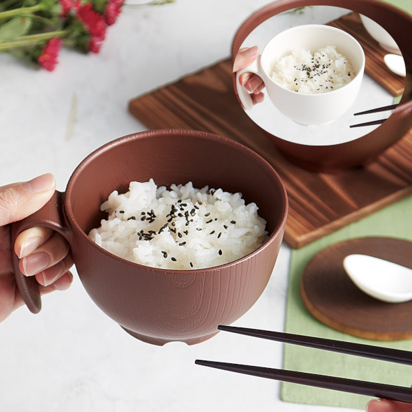 木目 持ちやすい茶碗ハンドル
