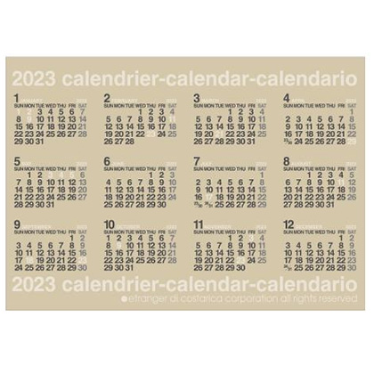 B2ポスターカレンダー2023 モノトーン