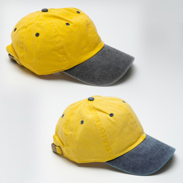 ベースボール ローキャップ ピグメント ツートーン イエロー