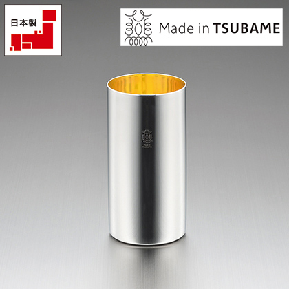 「金の贅」18-8ステンレス W構造ハイボールタンブラー（内面金メッキ）（TM-053）