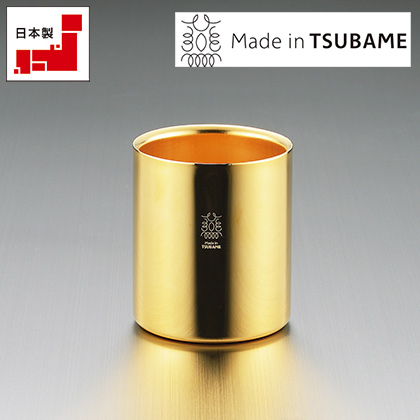 18-8ステンレス W構造24金メッキタンブラー（TM-042）