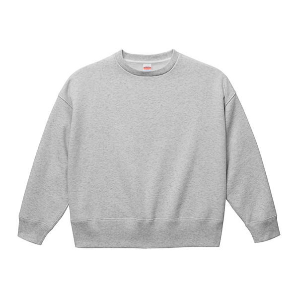 10.0オンス T/C ビッグシルエット クルーネック スウェット（裏起毛） Mサイズ アッシュ