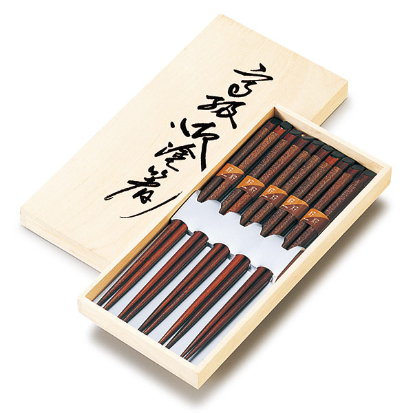 糸巻箸揃 黒 木箱入