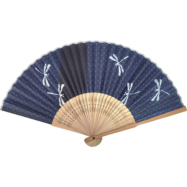 すす竹扇子 トンボ風彩