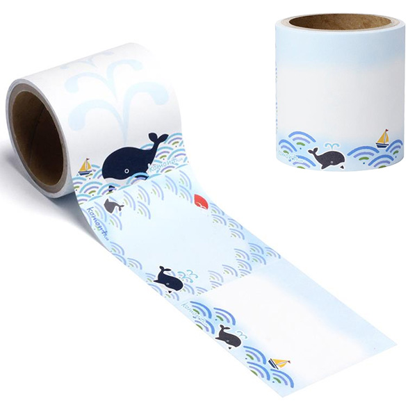 komon＋（PLUS）ロール付箋　青海波クジラ