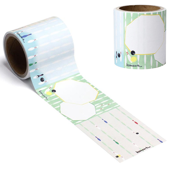 komon＋（PLUS）ロール付箋　とくさ時々ボウリング
