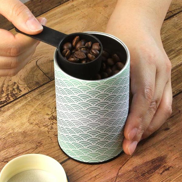 友禅紙巻きキャニスター缶（小）青海波