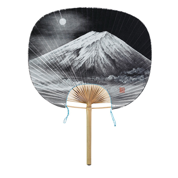 水墨画 山と人物 接い 金色フレーム