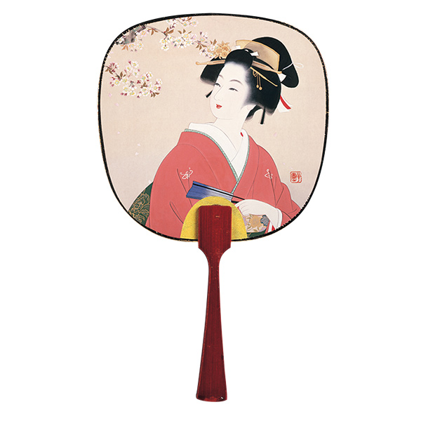 豆うちわ 光園美人（扇子）
