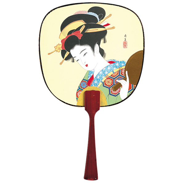 豆うちわ 寿美美人（手鏡）