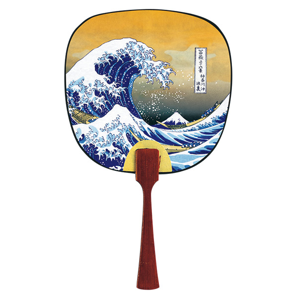 豆うちわ 北斎・浪裏