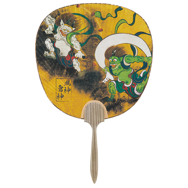 伝統の美 都うちわ 風神雷神