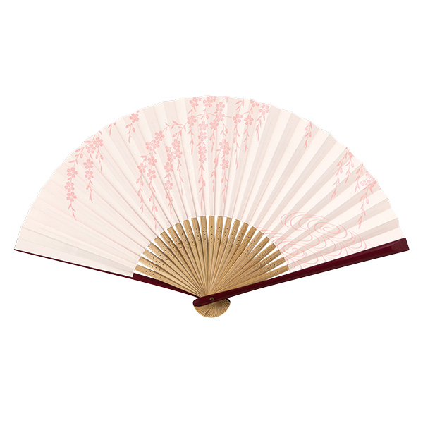 婦人用漆喰扇子 桜