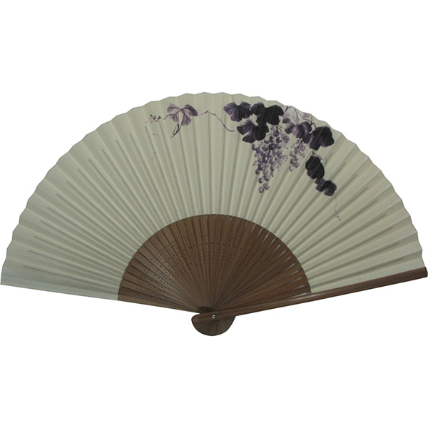 紳士用紙扇子 葡萄