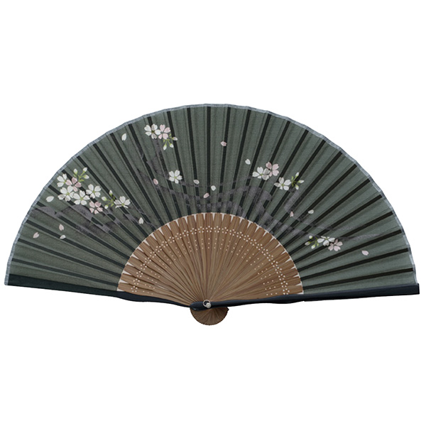 婦人用シルク扇子 美麗