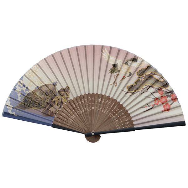 紳士用シルク扇子 長寿