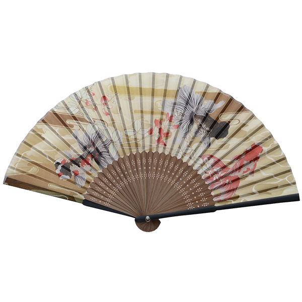 紳士用シルク扇子 きんぎょ日和