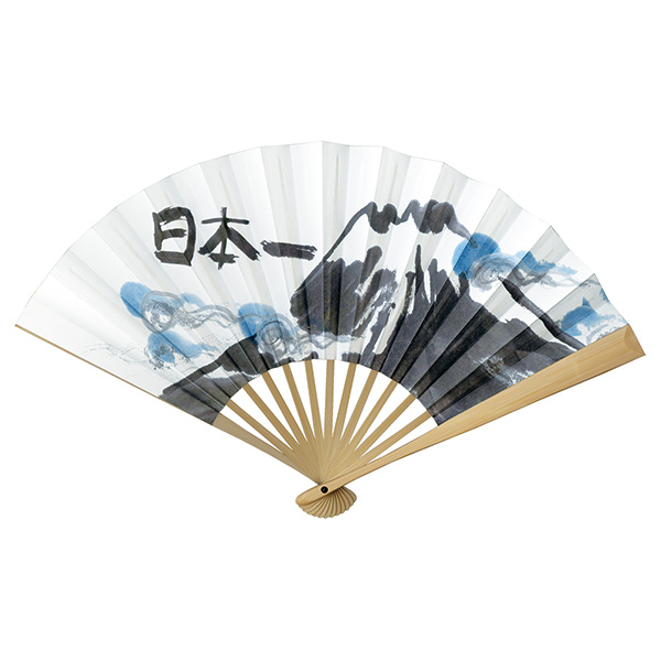 紳士用将棋扇 富士山