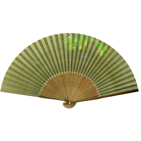 紳士用抗菌紙扇子 瓢箪蜻蛉