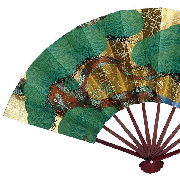マロン骨 金箔地飾り扇子 松｜115678｜商品詳細｜ノベルティ