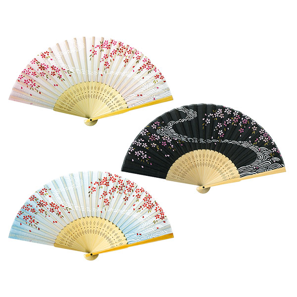 婦人用布扇子 花柄