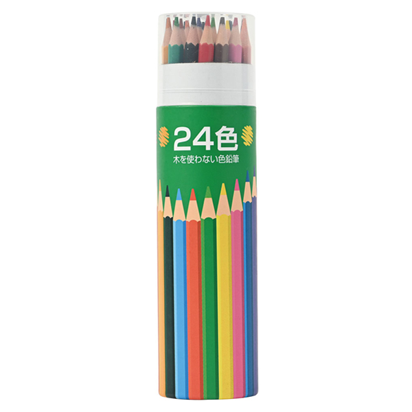 木を使わない 色鉛筆24色セット