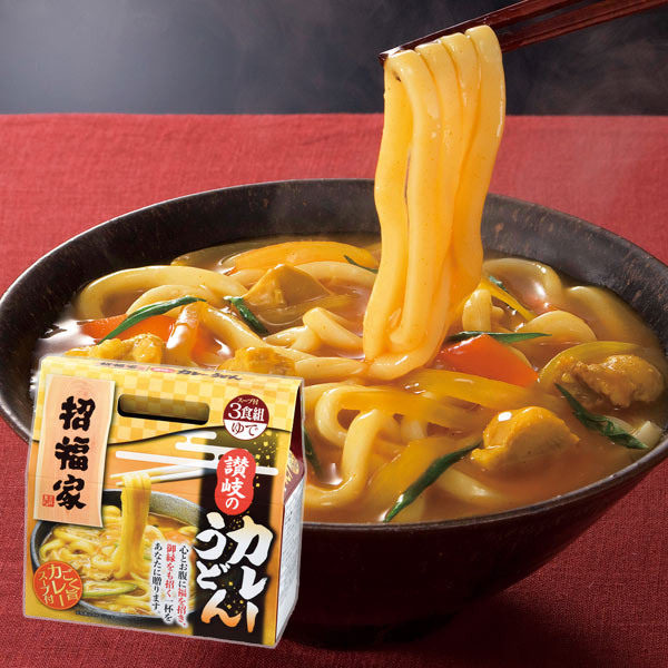 招福家 感謝の麺 讃岐のカレーうどん3食