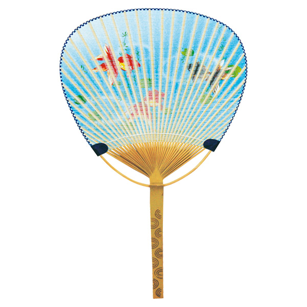 記念品に！竹うちわ 藻に金魚